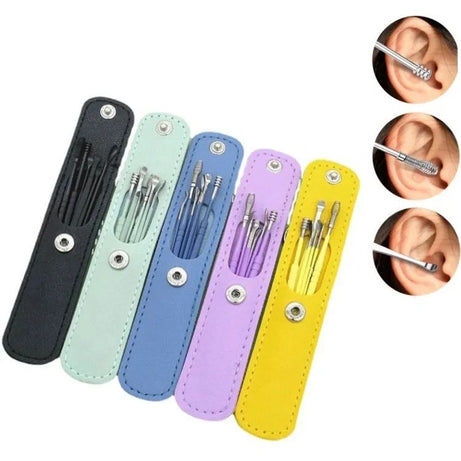 6-Piece Ear Wax Removal Kit – Premium Ear Cleaning Tool Set with Spring Earwax Cleaner & Precision Picks for Safe & Effective Wax Removal
